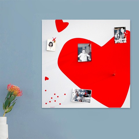 Magnetisk väggmonterad tavla design hjärta dekorativ Heart