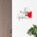 Modern vägg nyckelhållare magnetisk tavla Heart Kampanj