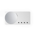 Spegel magnetisk krittavla organisatör vägg nyckelhållare Mirror&More Rea