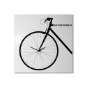 Modern kvadratisk väggklocka 50x50cm cykel design Bike On Rea