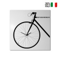 Modern kvadratisk väggklocka 50x50cm cykel design Bike On Erbjudande