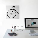 Modern kvadratisk väggklocka 50x50cm cykel design Bike On Försäljning