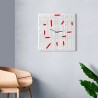 Modern dekorativ kvadratisk väggklocka vardagsrum Crossword Katalog