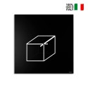 Kvadratisk väggklocka 50x50cm geometrisk minimal design Cube Försäljning