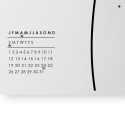 Kvadratisk väggklocka kalender modern design blomma Papavero Rea
