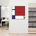 Modern design väggklocka magnetisk tavla Mondrian Big Kampanj