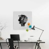Magnetisk kvadratisk tavla 50x50cm modernt kontor Brainstorming Kampanj