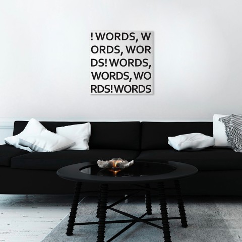 Magnetisk kvadratisk 50x50cm väggmonterad tavla med modern design Words