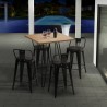 Högt Bord För Industriella Pallar 60x60 Metall Stål Trä Bolt Katalog