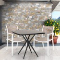 Kvadratiskt bord 70x70cm i polypropylen kök trädgård bar restaurang Gang 70 Försäljning