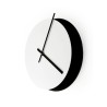 Väggklocka modern minimal design rund vit svart Eclissi Rabatter