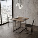 Utdragbart konsolbord modernt bord i trä 90x45-90cm Nordica Libra Noix Rea
