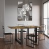 Utdragbart matbord i trä 90x90-180cm kök Tecno Libra Oak Rea