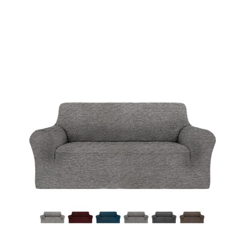 Sofföverdrag för 2-sitsig soffa med armstöd i stretchmaterial Fancy