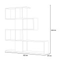 Dubbelsidig bokhylla modern design vit och grå Libkaf Rabatter