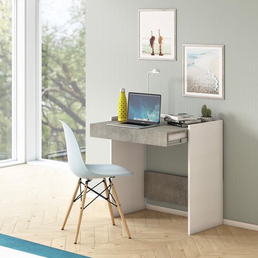Skrivbord hemmakontor 80x40 modern design låda Home Desk Kampanj