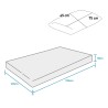 En och en halv madrass 120x190 ortopedisk Memory foam kudde Top Soft M Katalog