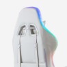 Vit spelstol ergonomisk fällbar LED massagestol Pixy Plus Modell