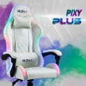 Vit spelstol ergonomisk fällbar LED massagestol Pixy Plus Erbjudande