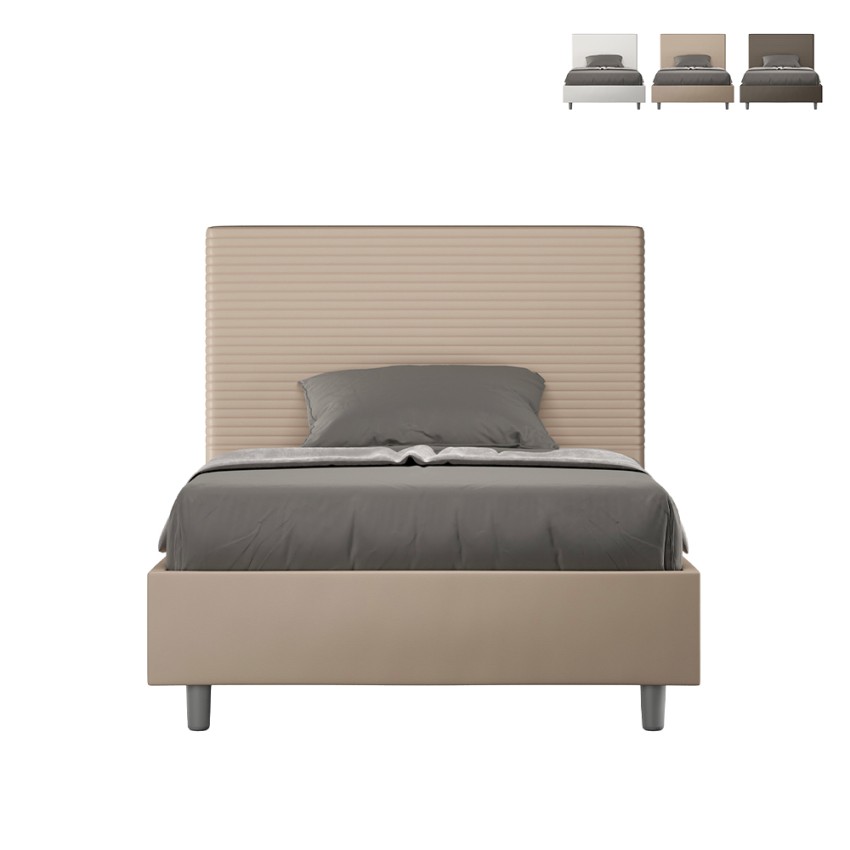 En och en halv säng med förvaring 120x190 konstläder Focus P Mått