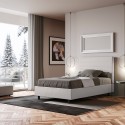 Fransk säng med förvaring 140x200 en och en halv säng konstläder Focus F Egenskaper