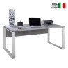 Skrivbord 170x80cm kontor studio home office grått vitt Metaldesk Försäljning