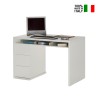 Vitt Skrivbord med 3 Lådor för Kontor Modern Design 110x60cm Franklyn Försäljning