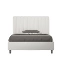 Fransk säng med förvaring 140x200 en och en halv konstläder Agueda F Modell